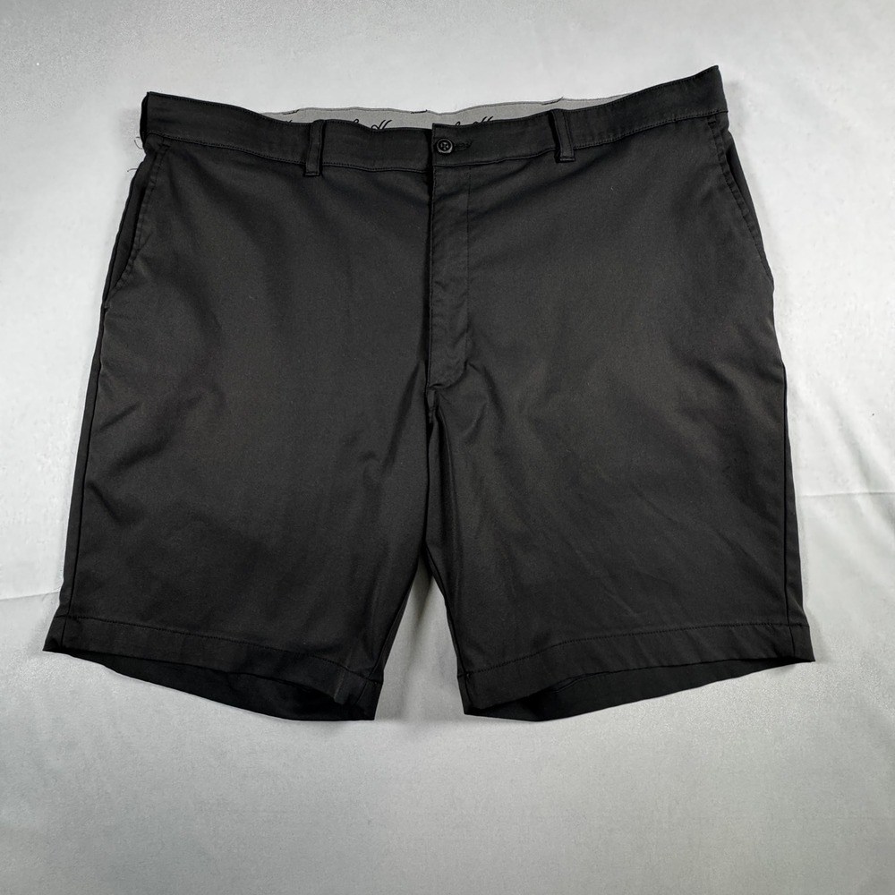 Ben Hogan Mens Performance Golf Shorts Black Size 44 Flat Front Moisture Wicking